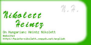 nikolett heintz business card